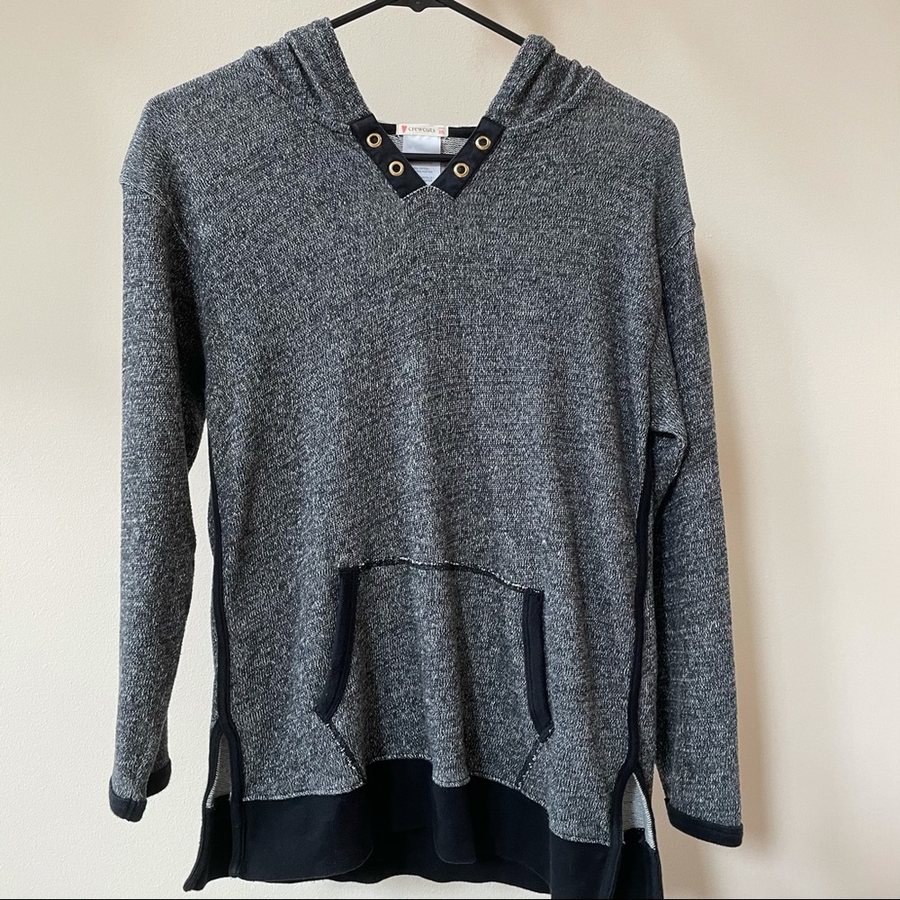 NWOT J. Crew Gray Pullover Hoodie
